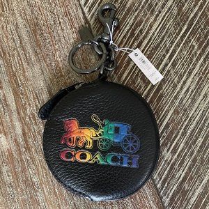 COACH Rainbow Horse and Carriage Coin Purse